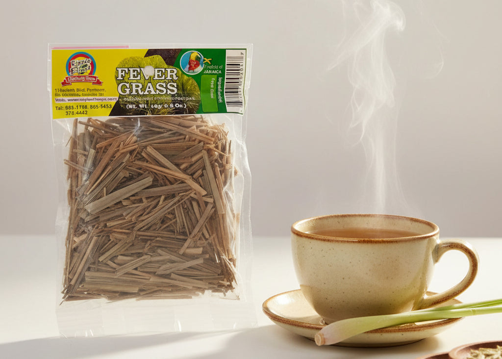 Packaged fever grass with Ripple Effect branding on a white background
